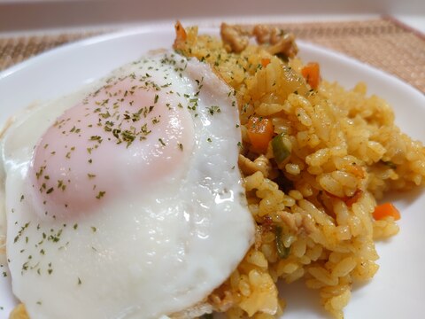 【カレーピラフ】残りご飯で